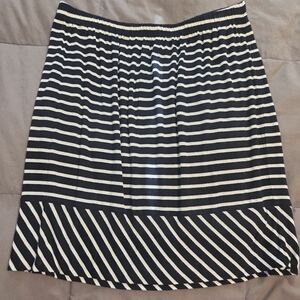 Merona Black and White Striped Mini Skirt